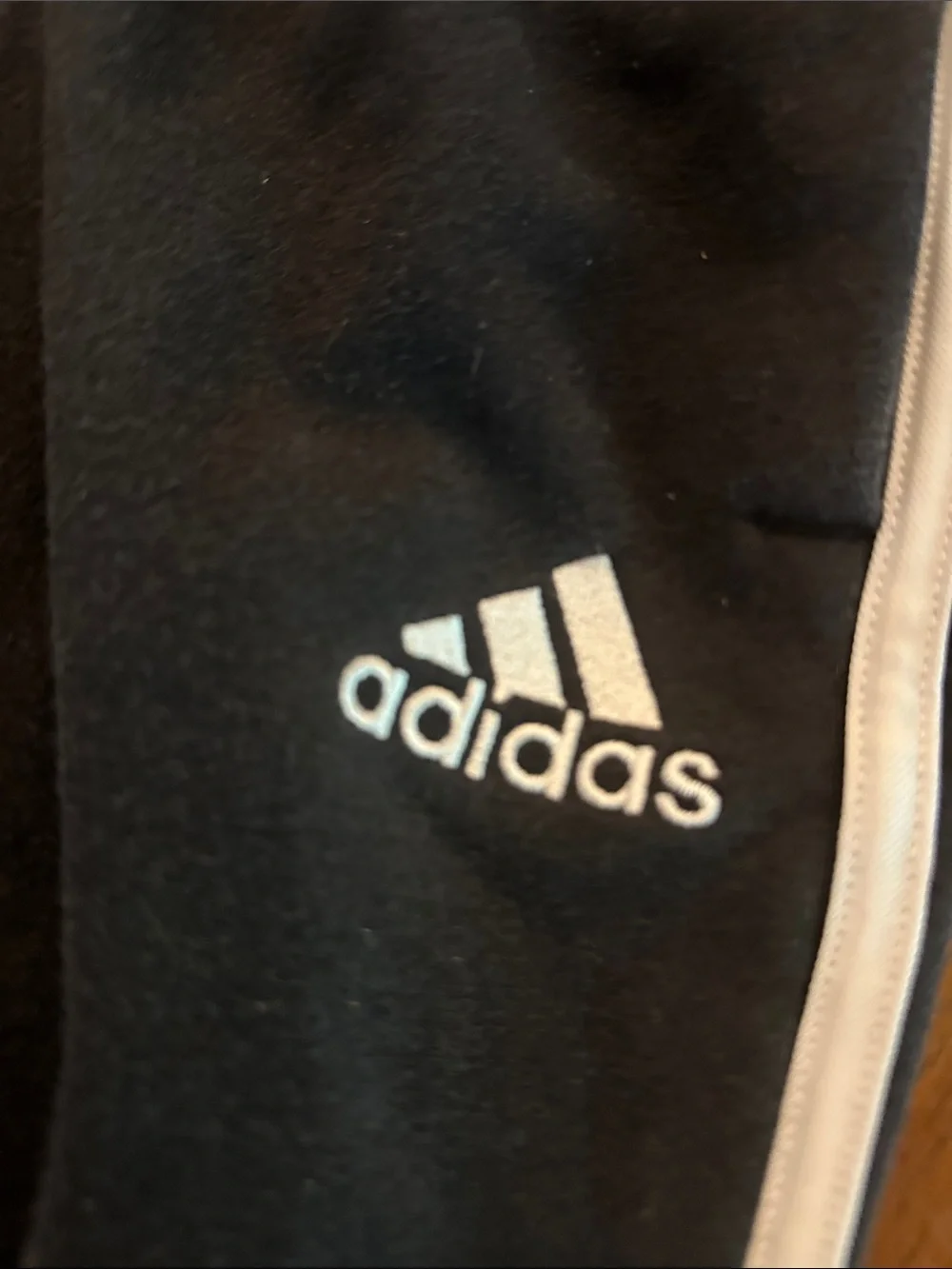 adidas Black Joggers with White Side Stripes